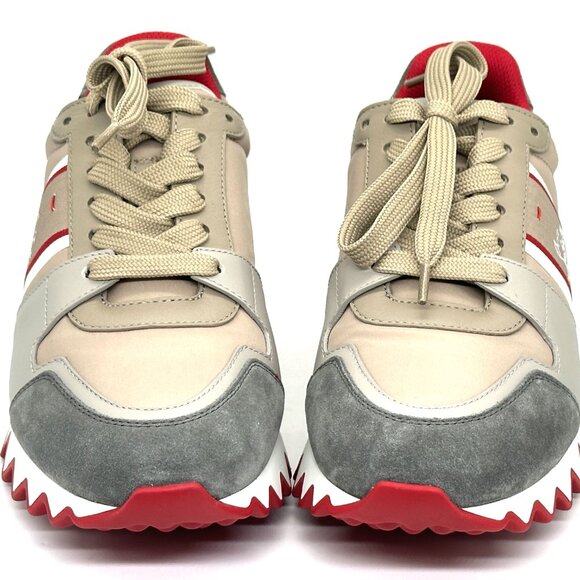 Christian Louboutin NASTROSHARK DONNA Leather Suede Nylon Sneakers Shoes - Picture 7 of 15